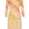 Annie's Archive 1960s Pucci Wool Jersey Peach Printed Summer Dress