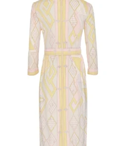 Annie's Archive 1960s Pucci Wool Jersey Yellow Printed Summer Dress