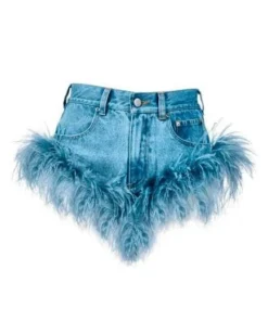Area Feather Trim Hot Short