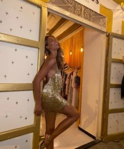 Javier Osorio Athena Gold Dress