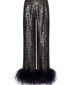 Taller Marmo Liza Feather-Trimmed Trousers