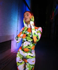 Richard Quinn Orange Pastel Glove Top