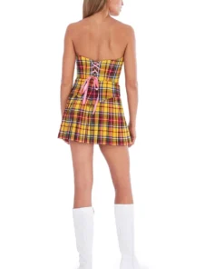Amuse Bouche Tartan Yellow Corset Top