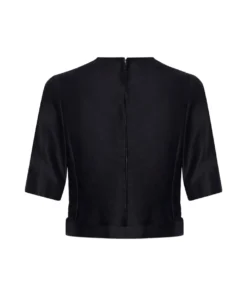 Annie's Archive 1964 Christian Dior Couture Black Satin Bodice, Autumn Winter. Rent: £140/Day