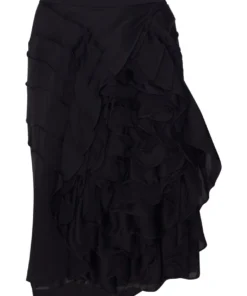 Annie's Archive Yves Saint Laurent Black Ruched Skirt
